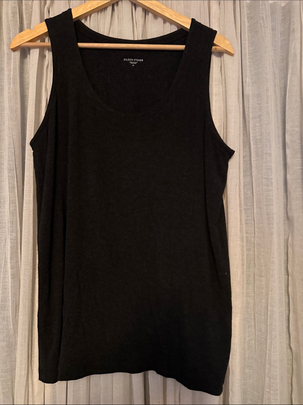 Eileen Fisher Dark Grey Scoop Neck Tank